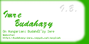 imre budahazy business card